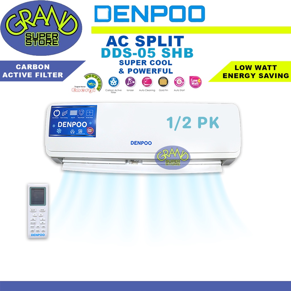 Jual Denpoo DDS 05 SHB AC Split 1 2 PK Low Watt UNIT ONLY Shopee