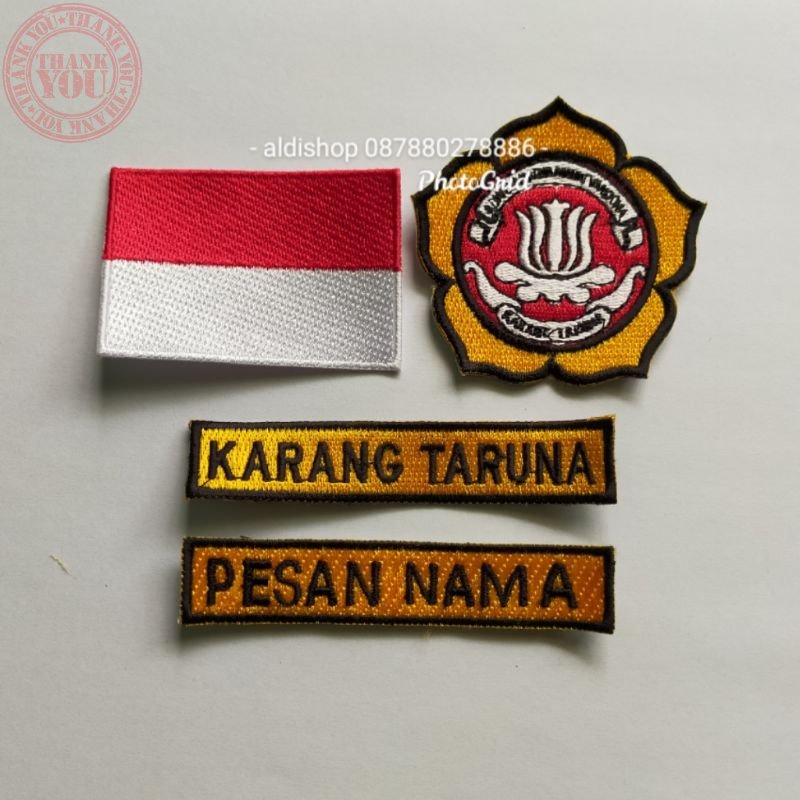 Jual LOGO KARANG TARUNA BORDIR SET PLUS NAMA Bordir Nama Dada Shopee