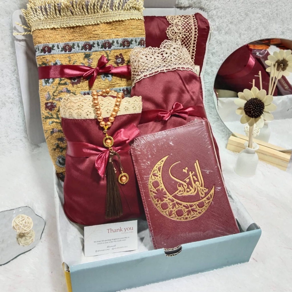 Jual Hampers Prayer Set Free Gift Card Paket Hampers Mukenah Alquran