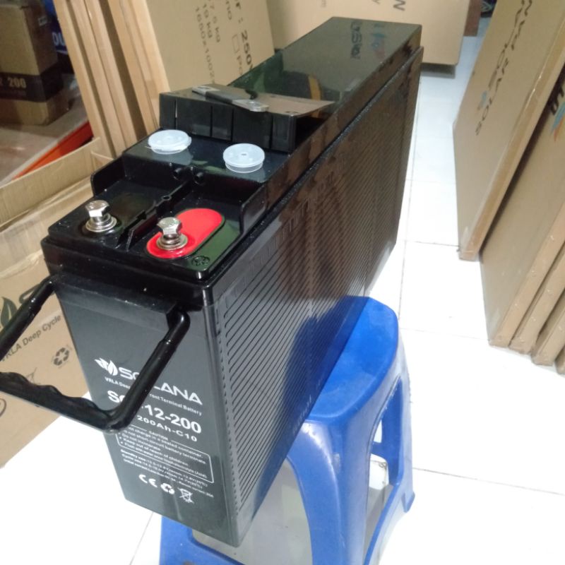 Jual Solana V Ah Vrla Deep Cycle Front Terminal Battery Shopee