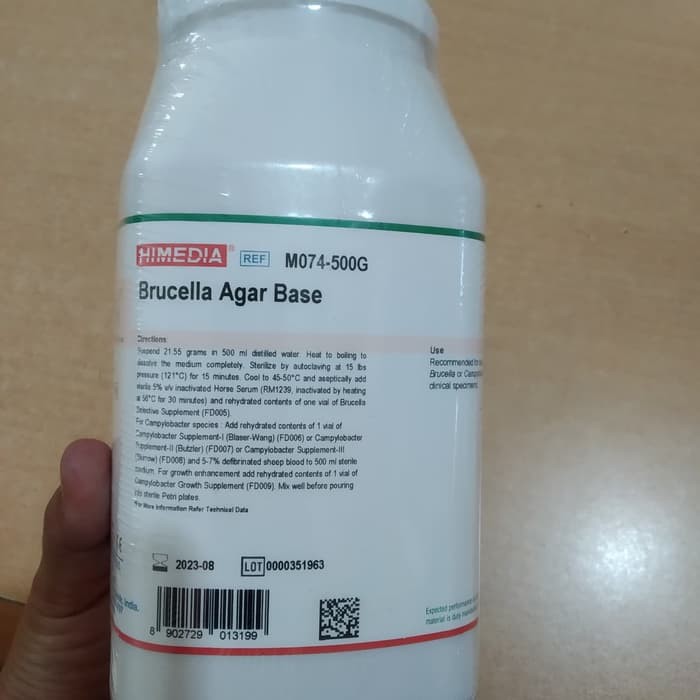 Jual BRUCELLA AGAR BASE 500gr HIMEDIA M074 Media Mikro Brucela Agar