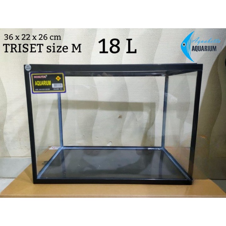 Jual AQUARIUM NIKITA GLASS WATER TANK AQUARIUM TRISET GOJEK GRAB