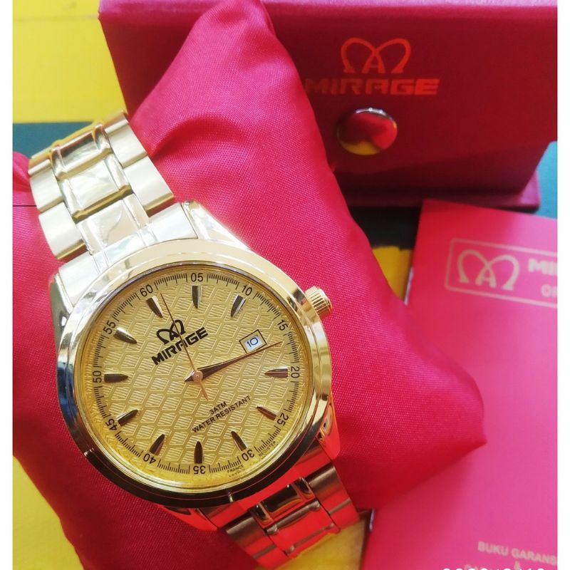 Jual Jam Tangan Pria Dan Wanita MIRAGE 8520 Gold Original Shopee