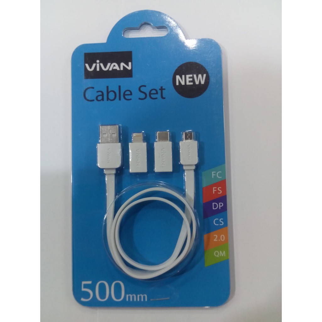 Jual Kabel Data Charger VIVAN NEW SET Micro Type C IPhone Shopee