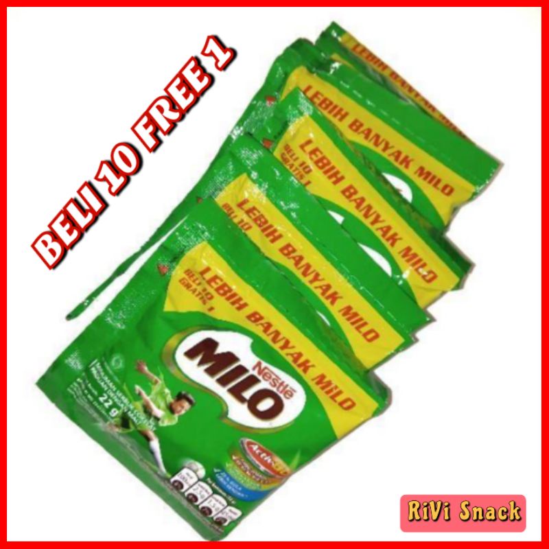 Jual PROMO MILO ACTIVE GO 22GR Susu Coklat NESTLE MILO Beli 10 FREE 1