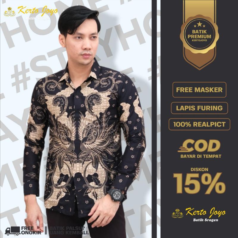 Jual Batik Slimfit Pria Premium Bahan Katun Super Kemeja Batik Alisan