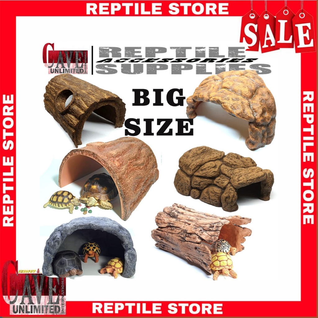 Jual Big Size Hiding Cave Hidingcave Jumbo Reptile Sulcata Pardalis