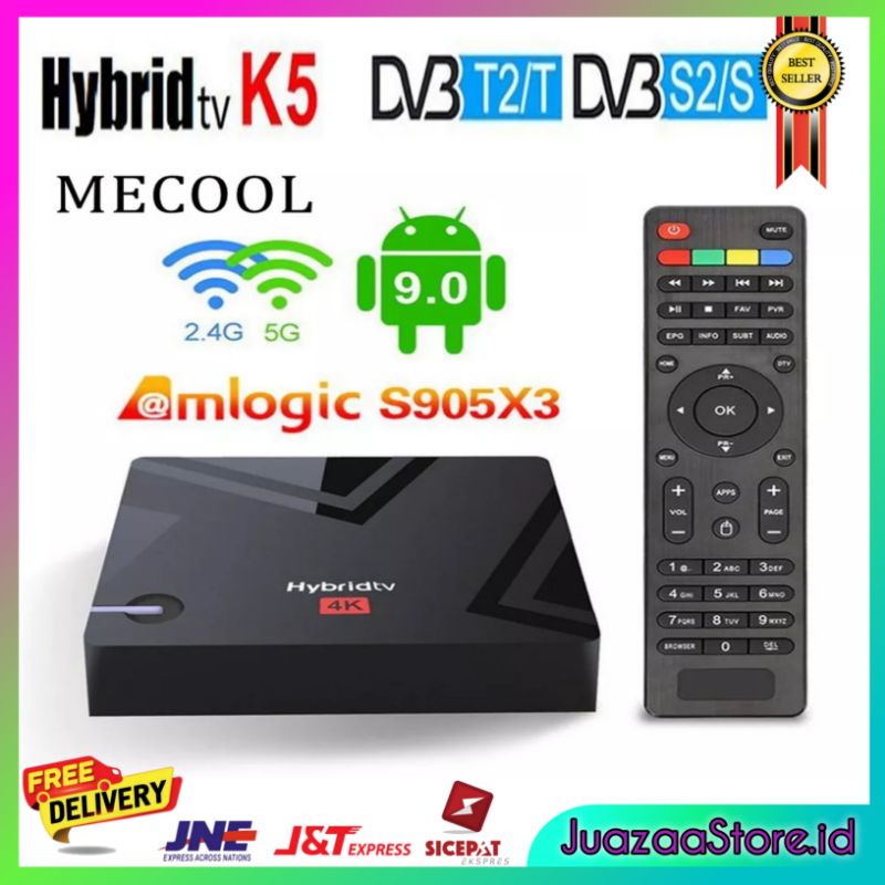 Jual Mecool Smart Tv Box Receiver Android K Hdr Dvb T Gb