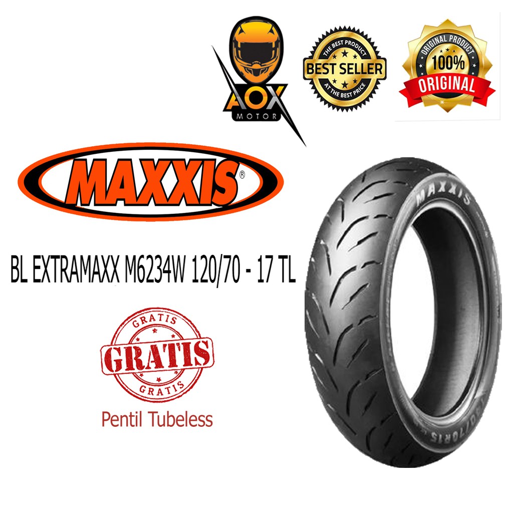 Jual Ban Luar Motor Sport 120 70 17 MAXXIS EXTRAMAXX M6234W Tubeless