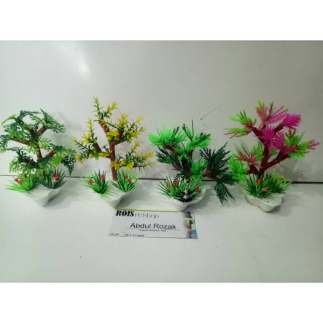 Jual Pohon Mini Bonsai Plastik Hiasan Aquarium Shopee Indonesia