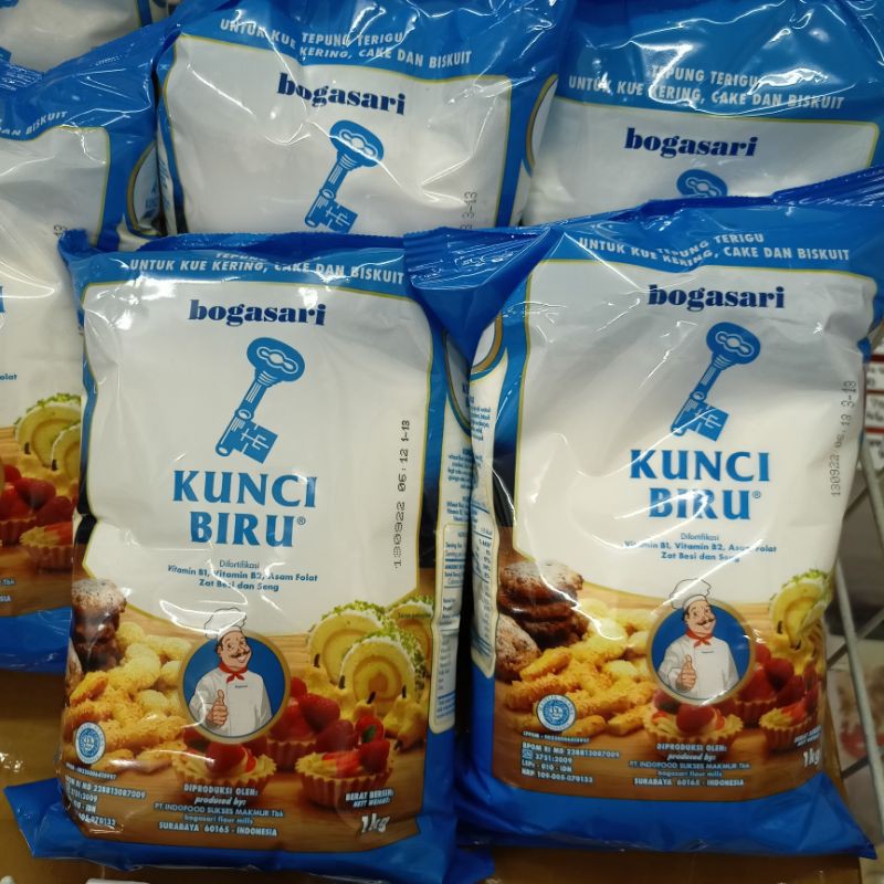 Jual Tepung Terigu Kunci Biru 1 Kg Protein Rendah Shopee Indonesia