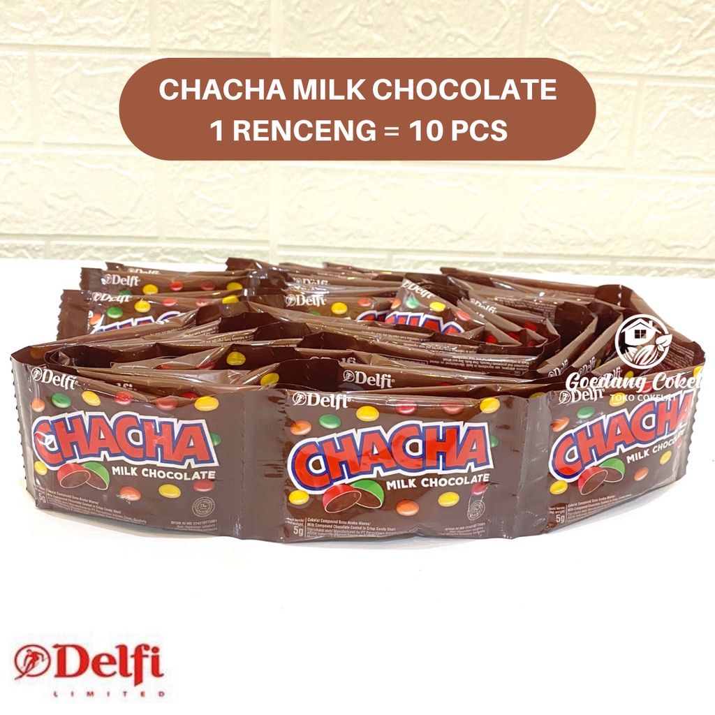 Jual Delfi Coklat Chacha Peanut Milk Chocolate 1 Renceng Isi 10 Pcs