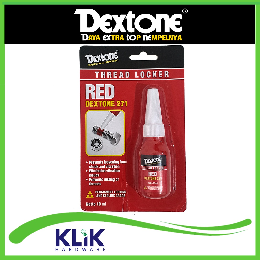 Jual DEXTONE Thread Locker 10 Ml 242 Biru 271 Merah Lem Baud Baut Mur