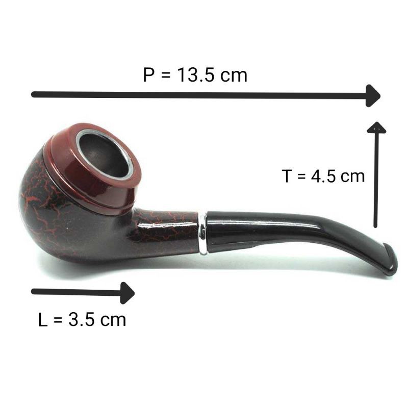 Jual Pipa Cangklong Klasik Model Kayu Premium Smoking Pipe Tobbaco