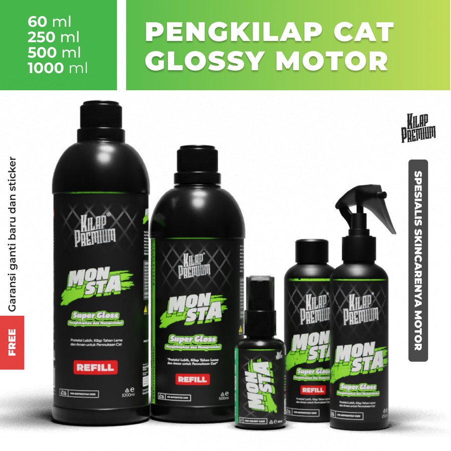 Jual Kilap Premium Monsta Shine Pengkilap Motor Mobil Helm Glossy