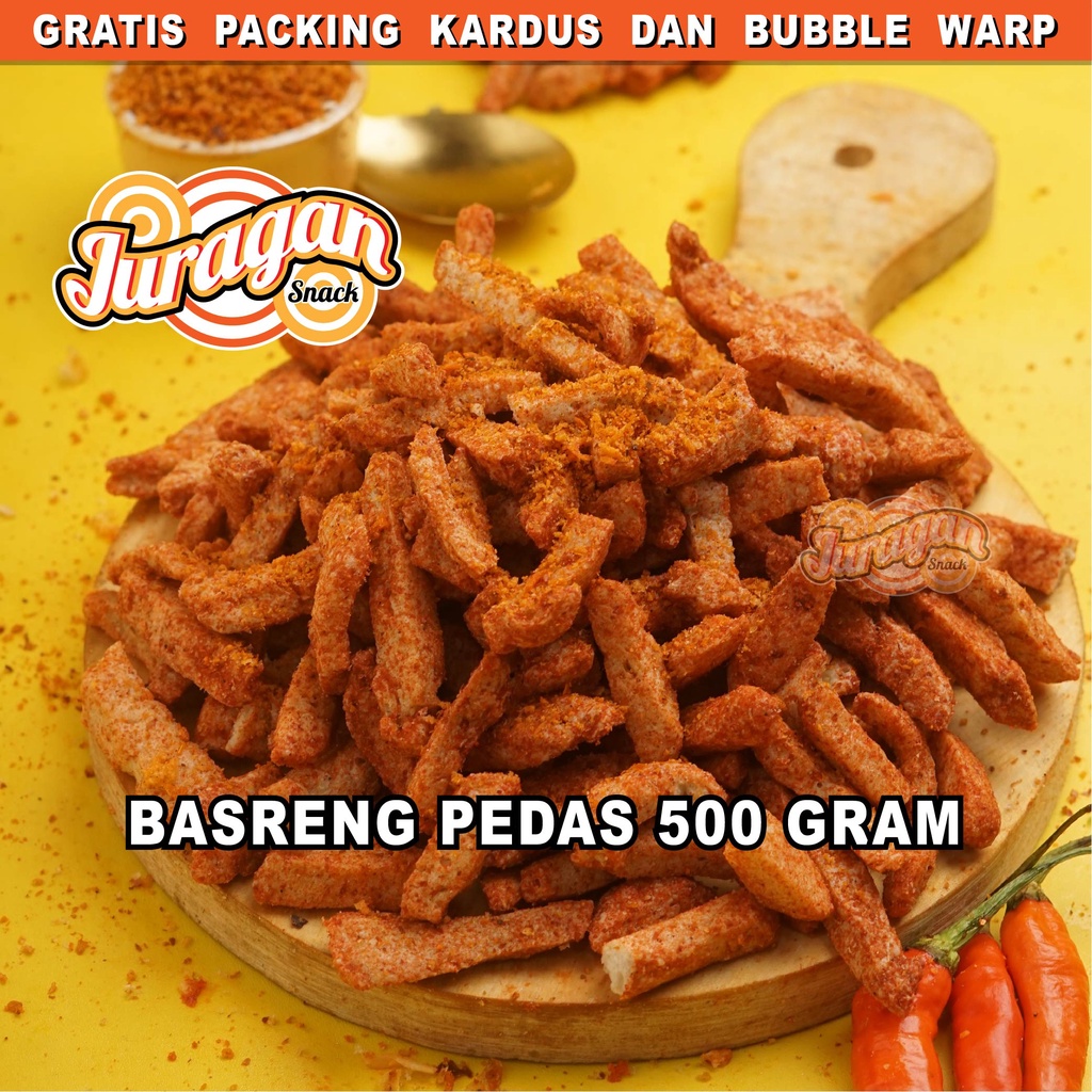 Jual STIK BASRENG PEDAS 500 Gram BASO GORENG Snack Kiloan Makanan