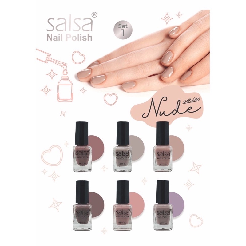 Jual Kutek Salsa Nude Satu Set Per Box Shopee Indonesia