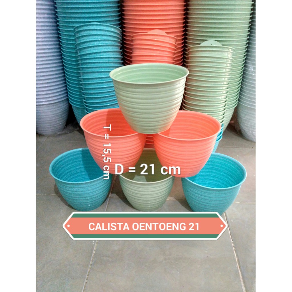 Jual Pot Calista Oentoeng Warna Pot Bunga Plastik Motif Tawon Murah