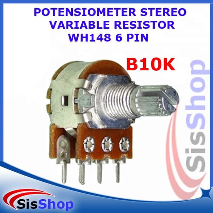 Jual B10K 10K OHM POTENSIOMETER POTENSIO METER STEREO VARIABLE RESISTOR