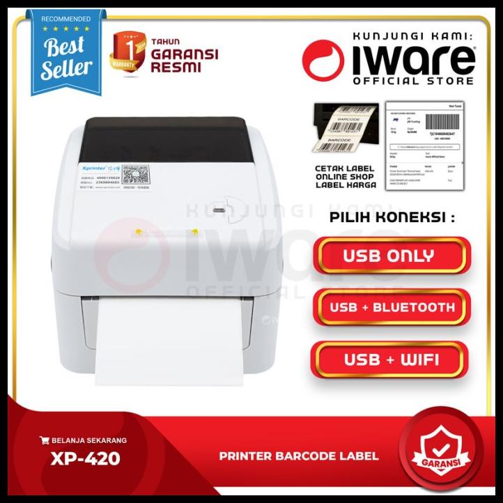 Jual Printer Barcode Thermal Alamat Label Xp 420B Size 4 A6 110Mm