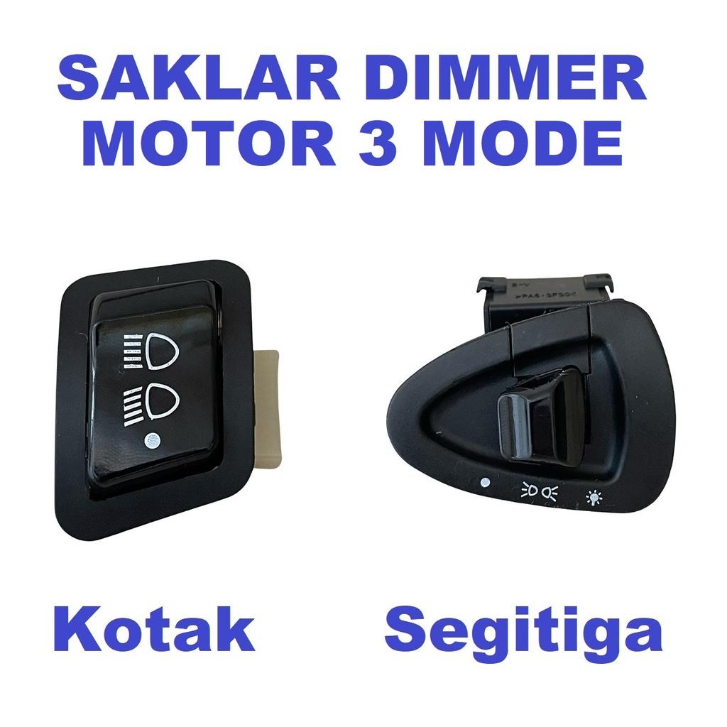 Jual Tombol Saklar Dimmer Lampu Motor Kotak Segitiga 3 Mode On Off Dim