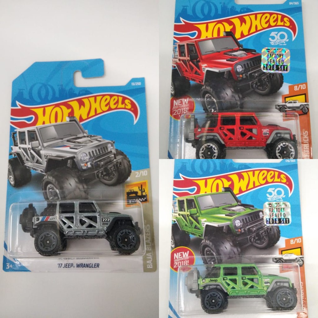 Jual Hot Wheels 17 Jeep Wrangler HW Hot Trucks Baja Blazers Silver Hijau Merah Hotwheels Mobil