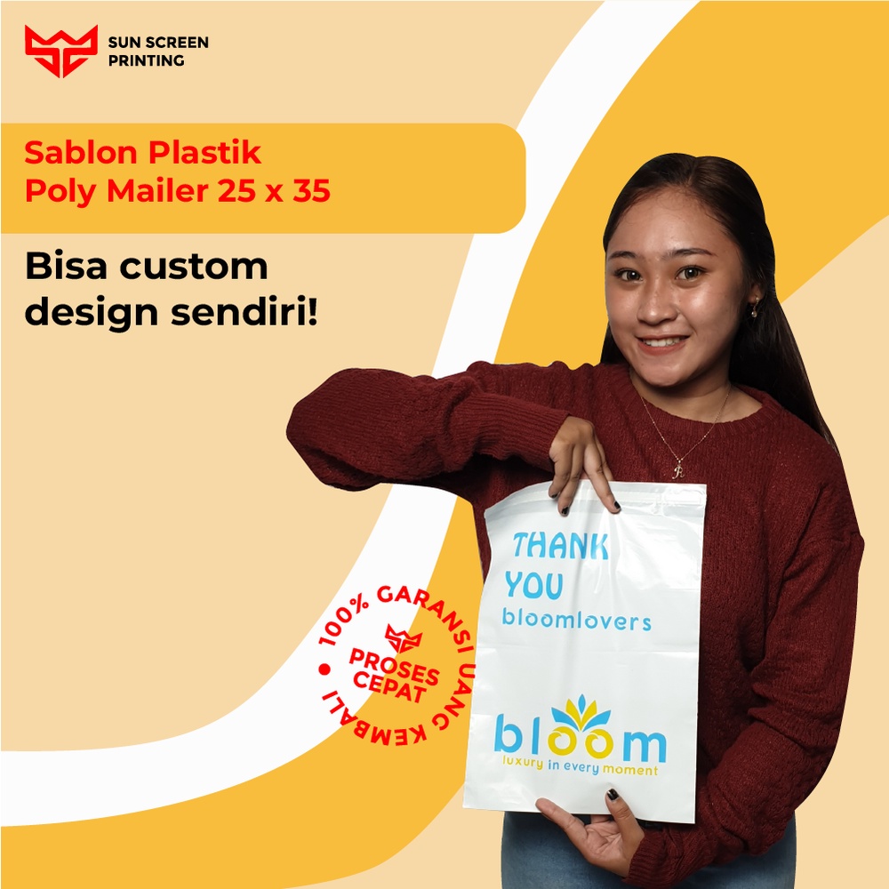 Jual Plastik Polymailer Custom Sablon Packing Olshop X Free Design