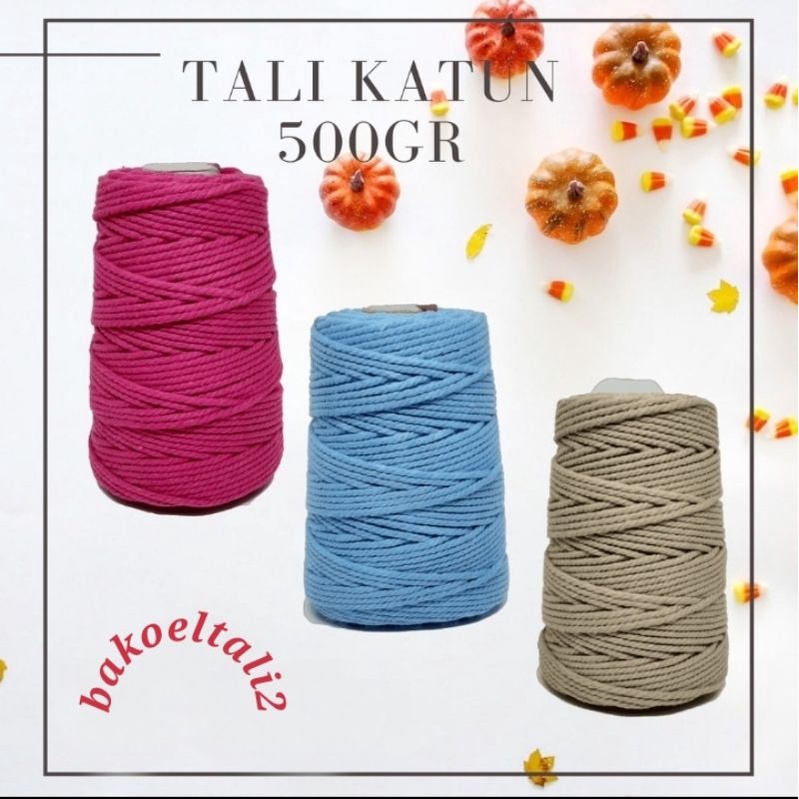 Jual PART 2 500gr Tali Katun Macrame Warna 500gr Shopee Indonesia