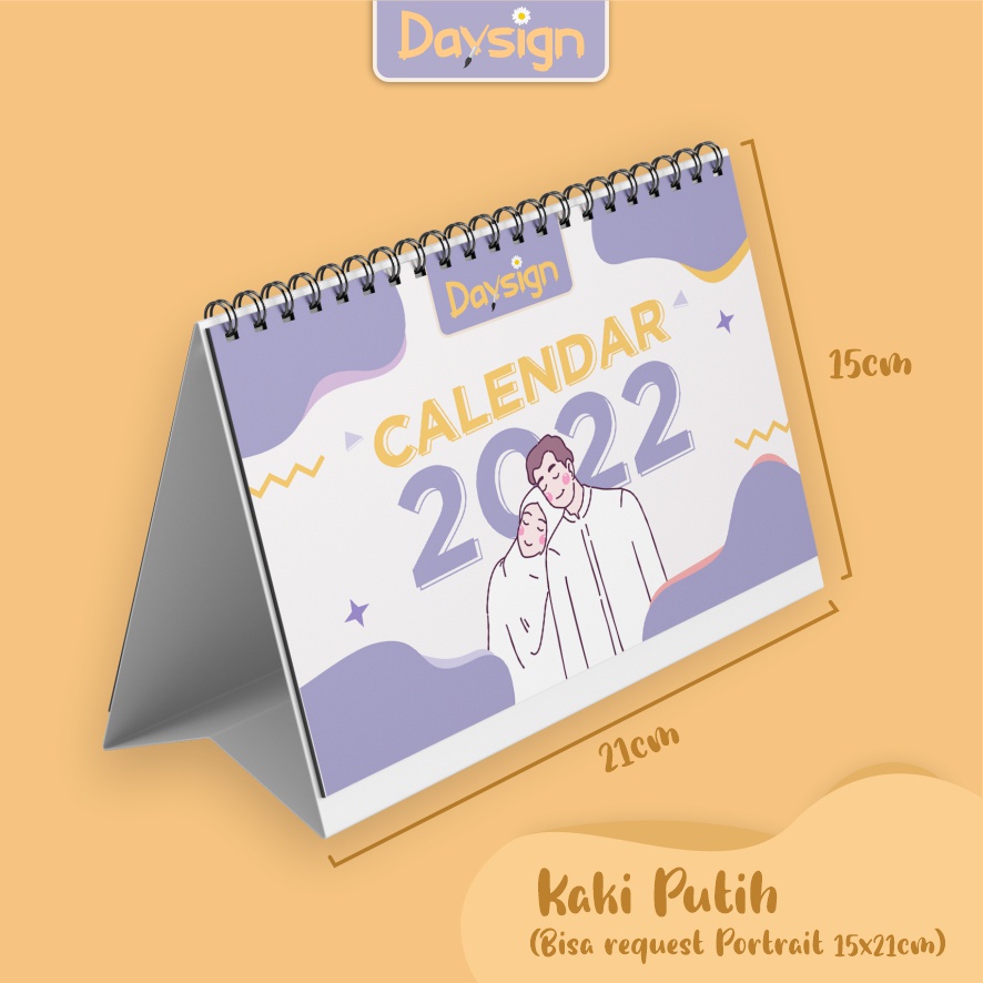 Jual Kalender Duduk Meja Custom 21x15 Satuan 2024 13 Lembar Shopee