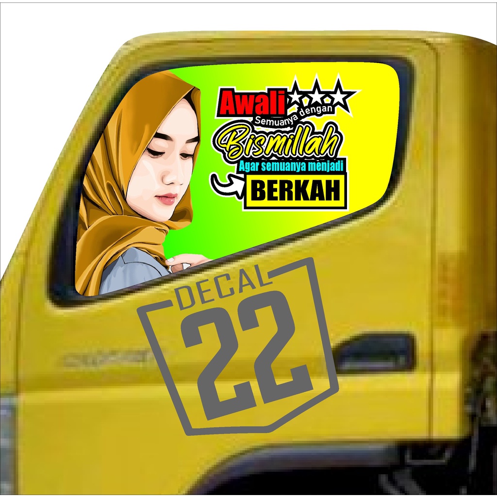 Jual STIKER ONE WAY KACA SAMPING TRUK CANTER STIKER KACA STIKER KATA