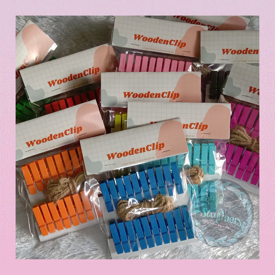 Jual Penjepit Foto Wooden Clip Cm Warna Penjepit Kayu Gantungan