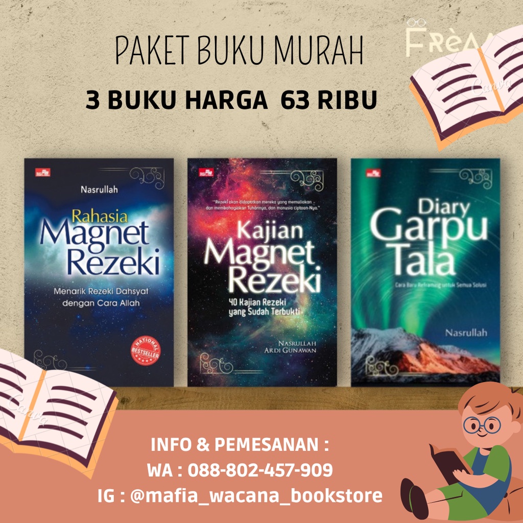 Jual Paket Buku Diary Garputala Rahasia Kajian Magnet Rezeki By