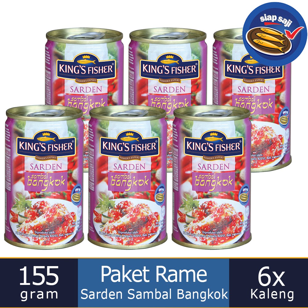 Jual King S Fisher Paket 6 Pcs Sarden Mini Rasa Saus Bangkok Makanan