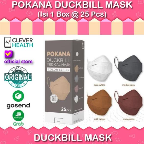 Jual Pokana Duckbill Ply Earloop Medical Face Mask Adult Box S