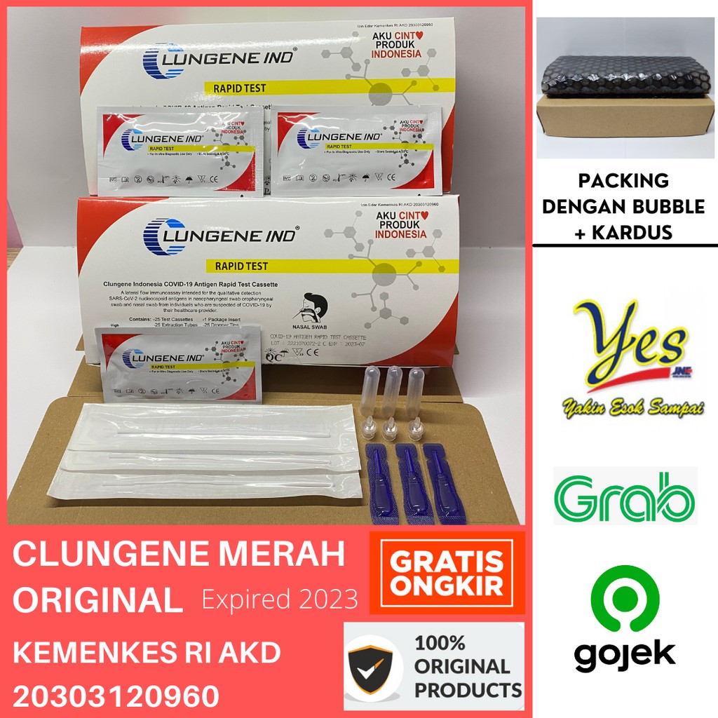 Jual Alat Test Swab Lungene Antigen Akd Merah Putih Isi Pcs Expired