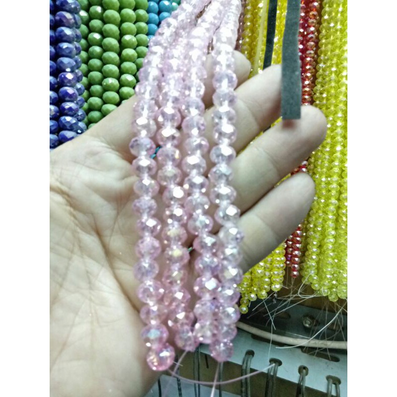 Jual Crystal Ceko Bakpau Ukuran M M No Pink Terang Pelangi