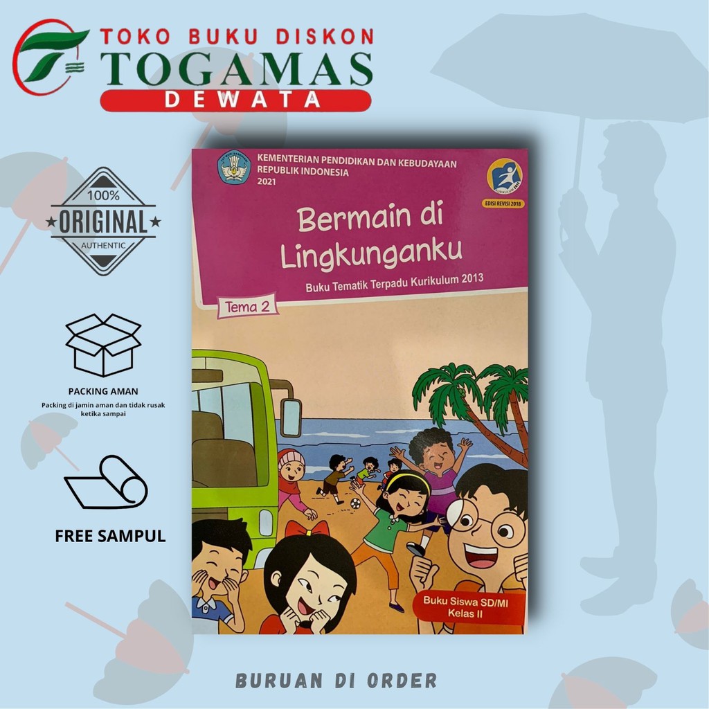 Jual BUKU TEMATIK TERPADU TEMA 2 BERMAIN DI LINGKUNGANKU SD MI KELAS