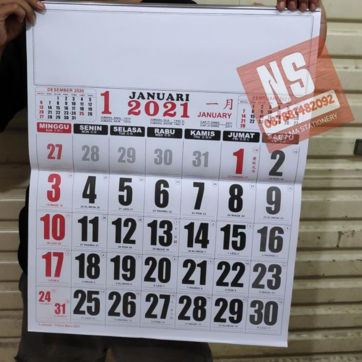 Jual Kalender Dinding Kerja Super Jumbo Tahun 2021 Shopee Indonesia