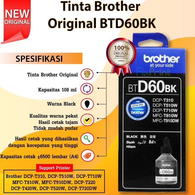 Jual Tinta Refill Printer Brother Btd Bk Bt D Bk D Bk Black