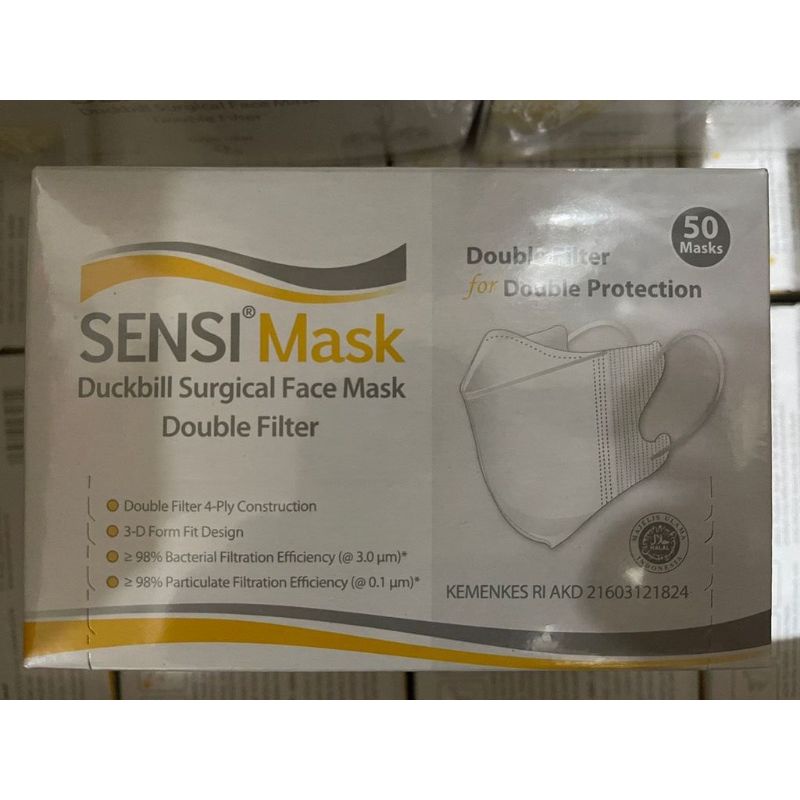 Jual Masker Sensi Duckbill 4ply Double Filter 50pcs Shopee Indonesia