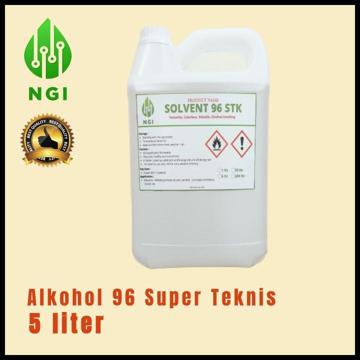 Jual Alkohol 96 Super Teknis Solvent Teknis 5 Liter Shopee Indonesia