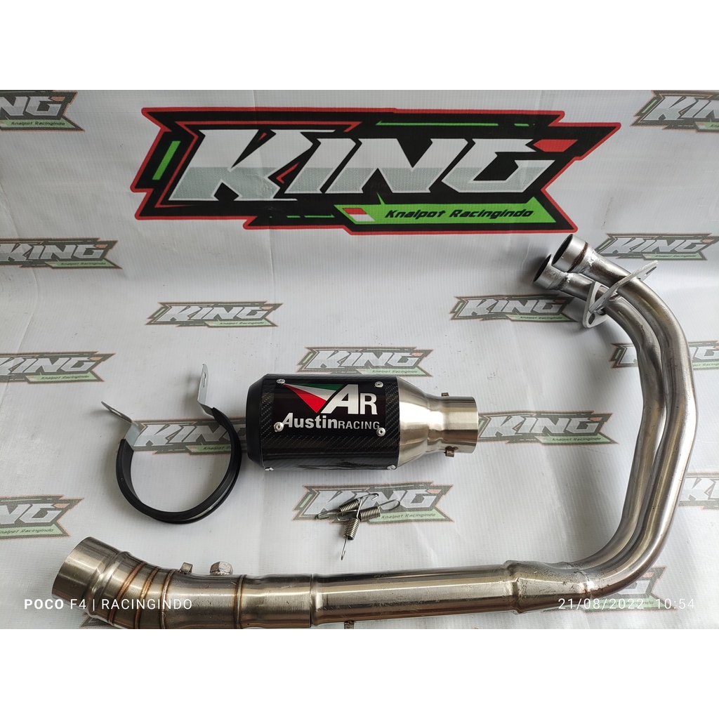 Jual Knalpot Racing Austin Racing New Kolong Underbily Ninja 250 Karbu