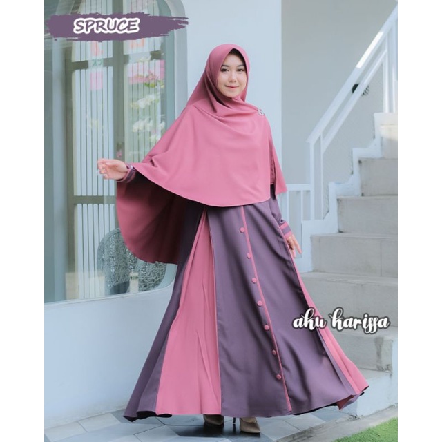 Jual Gamis Set Khimar Syafina Aku Karissa Remaja Simple Muslimah