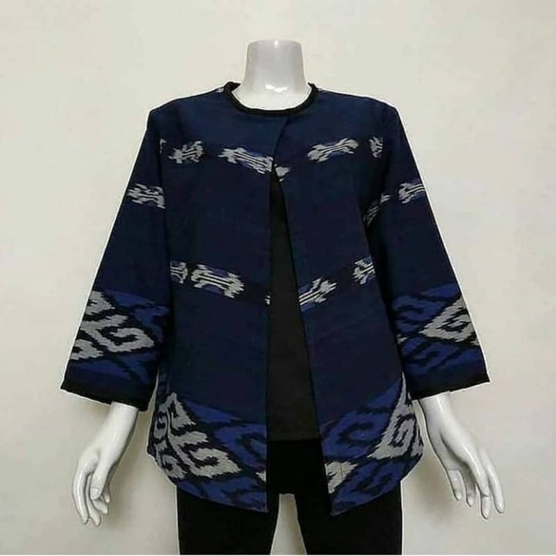 Jual Outer Tenun Wanita TANPA FURING TRIKOT Outer Tenun Blanket Etnik