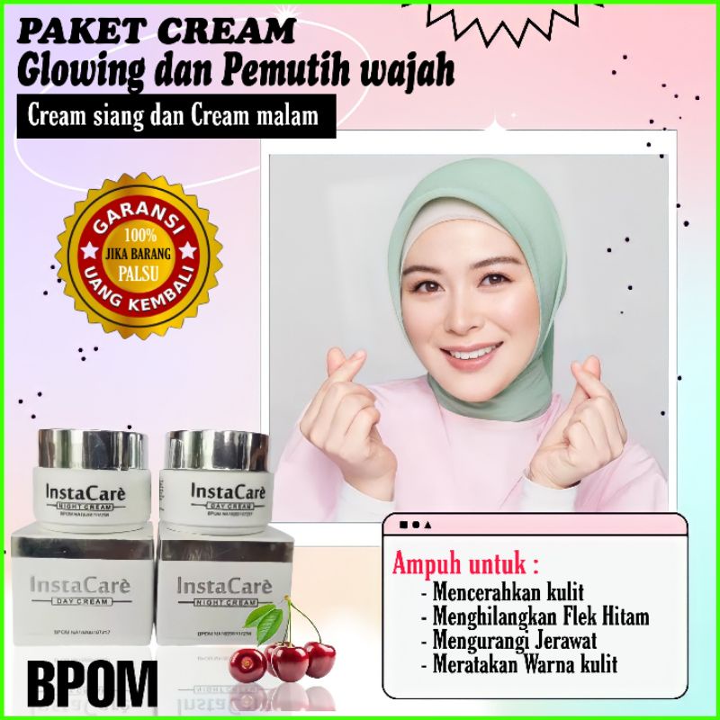 Jual A1 Paket Cream Siang Malam Skincare Pencerah Wajah Glowing Asli