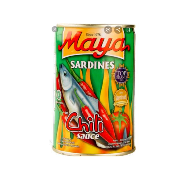 Jual SARDEN MAYA CHILI SAUCE Dan TOMATO 425GR SARDINES MAYA MAKANAN