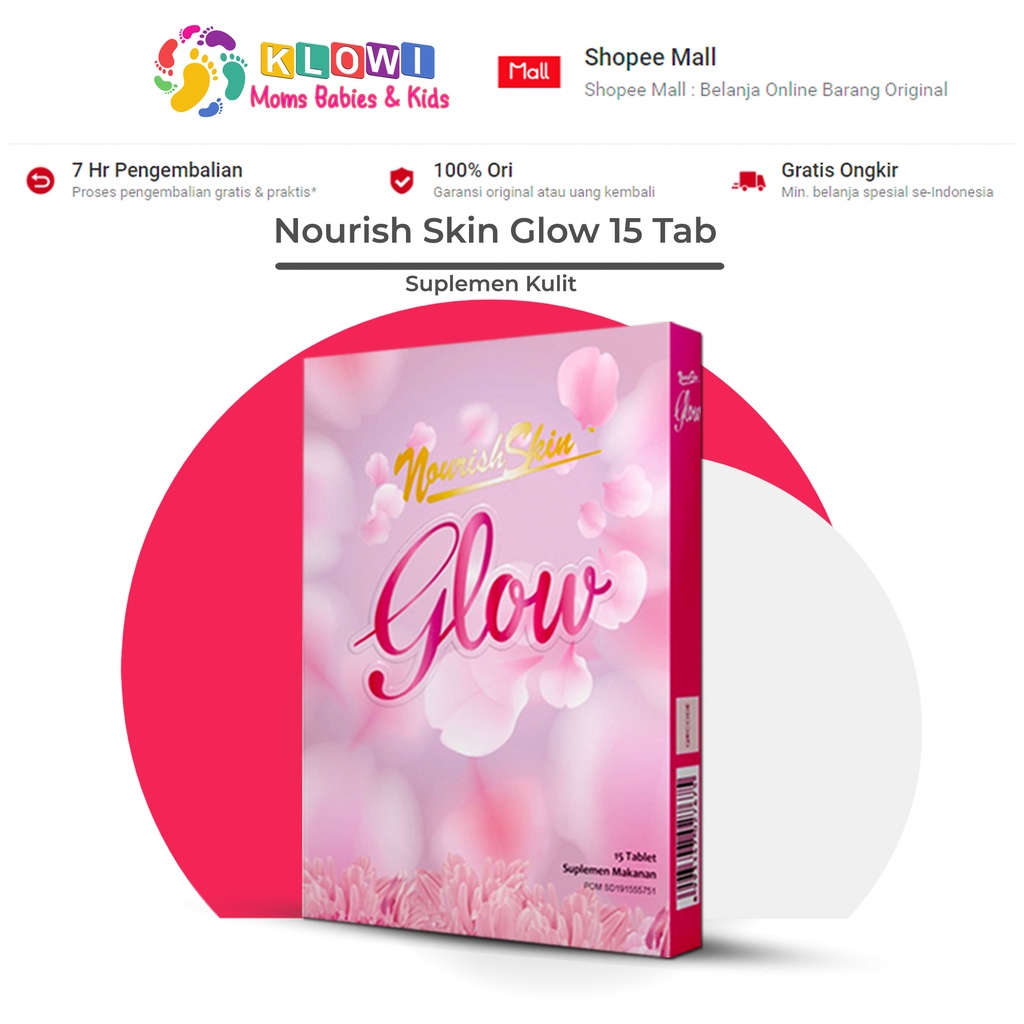 Jual Nourish Skin Glow Isi 15 Tablet Suplemen Kulit Glowing Nutrisi