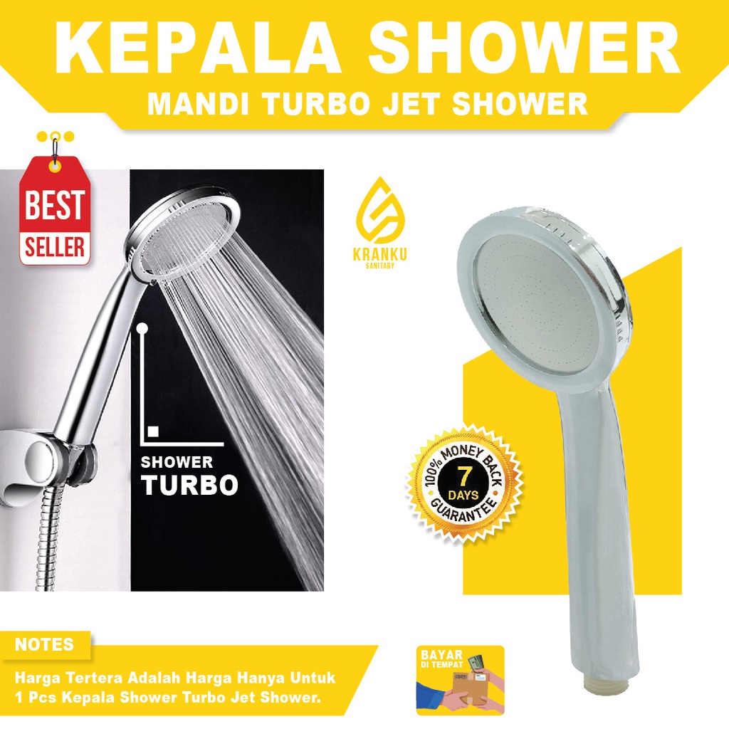 Jual Kepala Shower Kamar Mandi Turbo Jet Shower Mandi Turbo Shopee