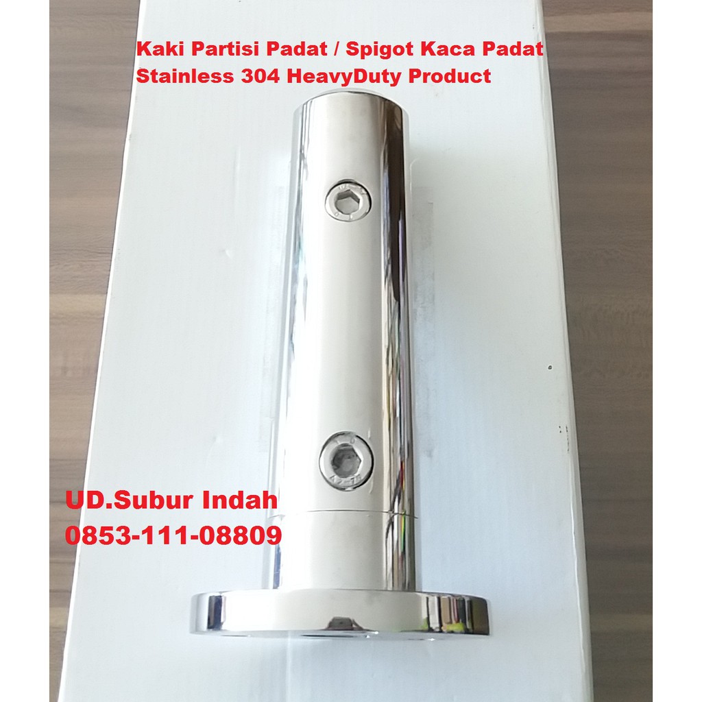 Jual Kaki Partisi Padat Spigot Kaca Padat Stainless 304 HeavyDuty