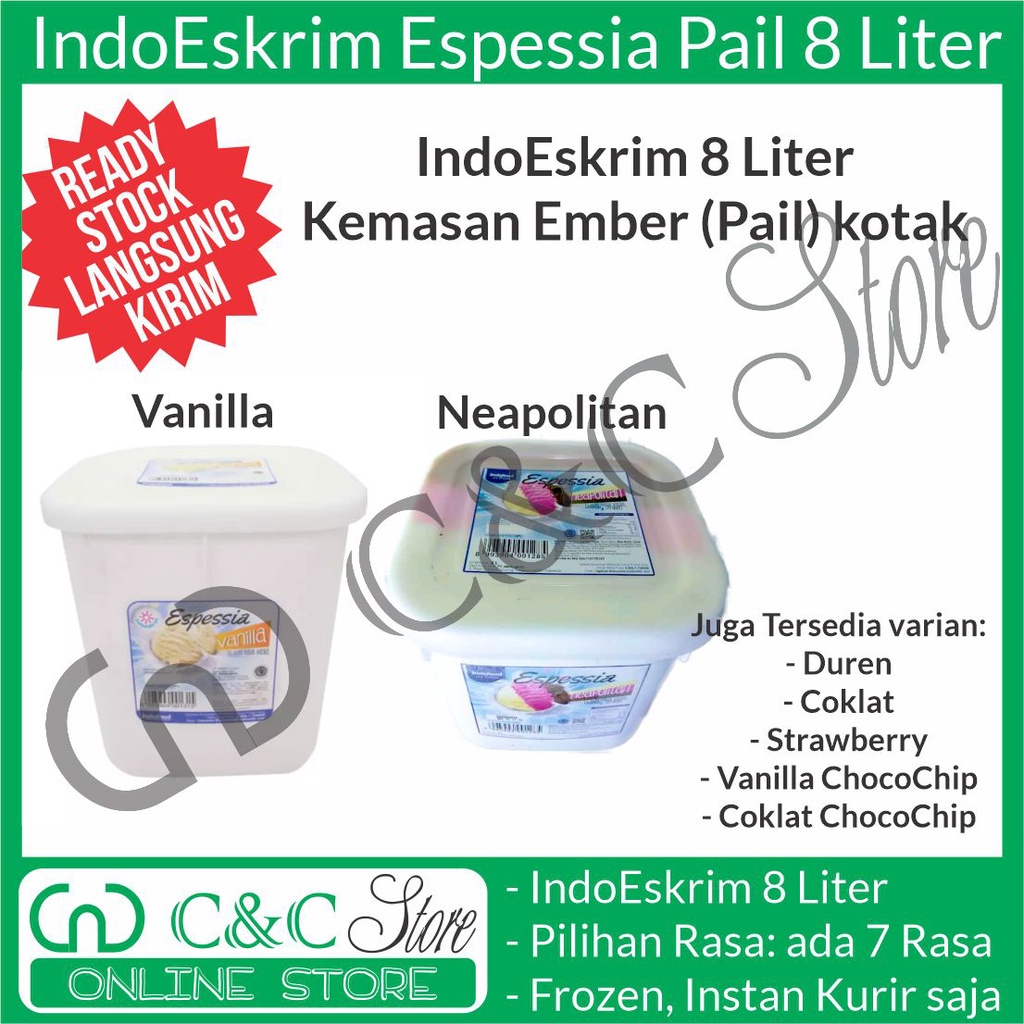 Jual Indoeskrim Es Krim Espessia Liter L Liter Ember Eskrim Ice